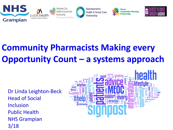 Community Pharmacists: Making Every Opportunity Count - A Systems Approach