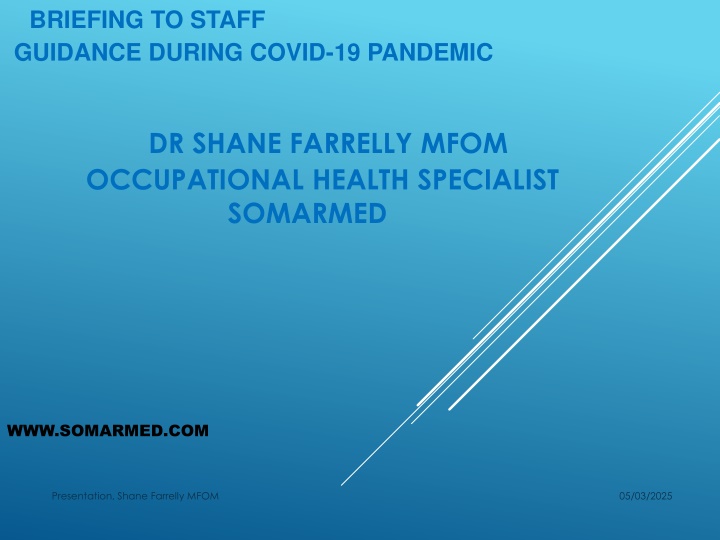 COVID-19 Staff Guidance Summary