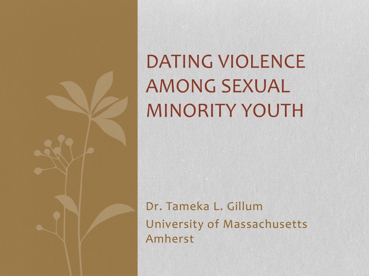 Dating Violence Among Sexual Minority Youth at University of Massachusetts Amherst