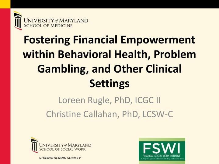 Fostering Financial Empowerment within Clinical Settings