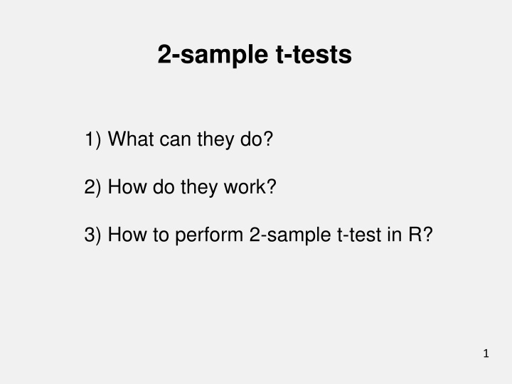 2-Sample T-Tests: Application and Interpretation