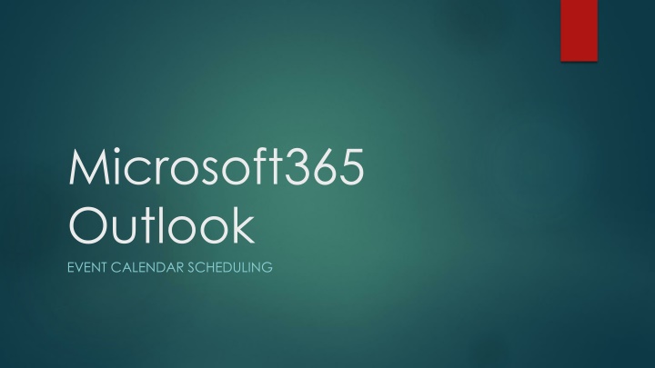 Microsoft Outlook Calendar Scheduling Guide
