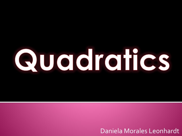 Quadratic Equations and Functions