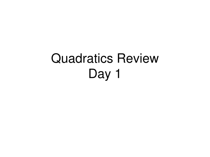 Mastering Quadratics: Basics to Advanced Concepts
