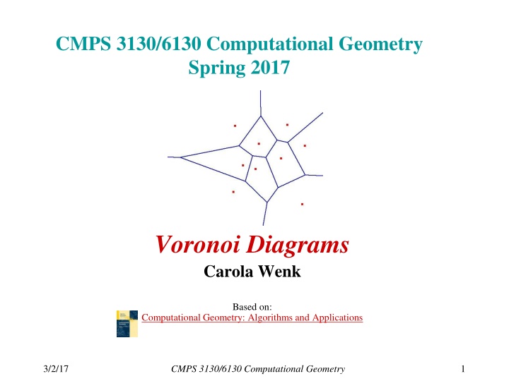 Computational Geometry: Voronoi Diagrams and Applications