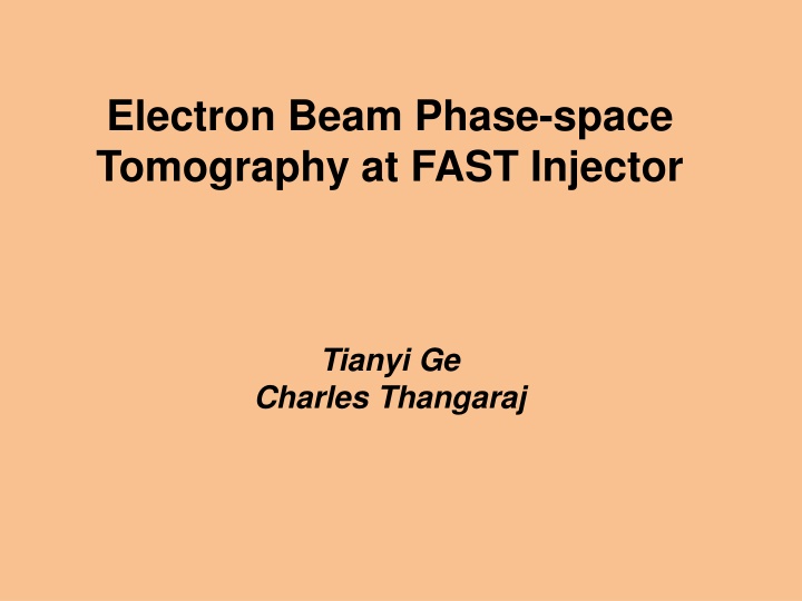 Electron Beam Phase-Space Tomography Techniques