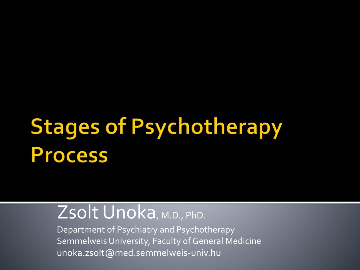 Psychotherapy Phases and Diagnostic Dimensions