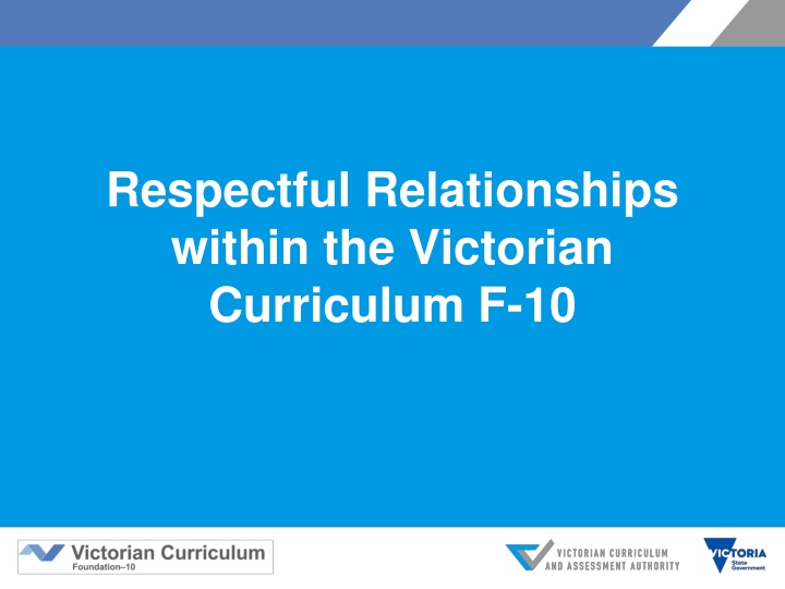 Respectful Relationships in Victorian Curriculum F-10