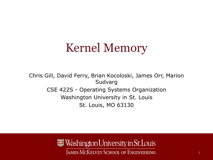 Kernel and User Virtual Memory