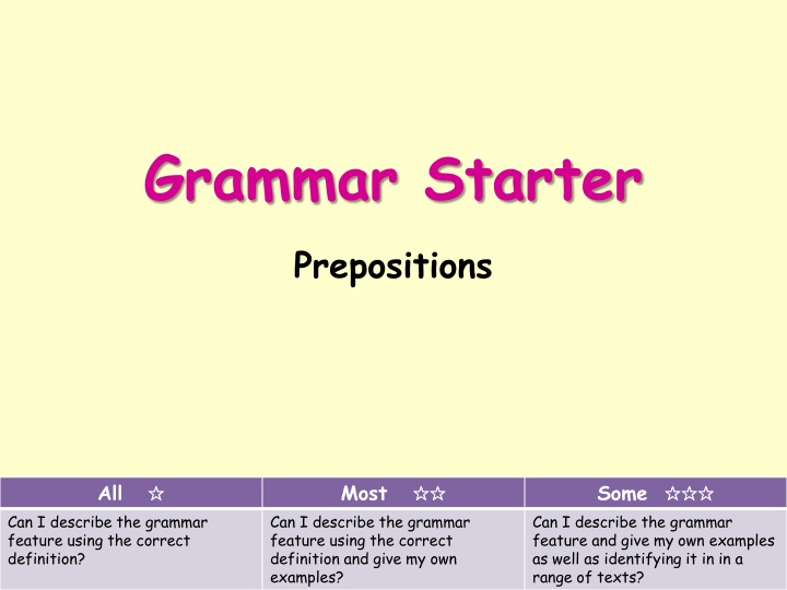 Prepositions
