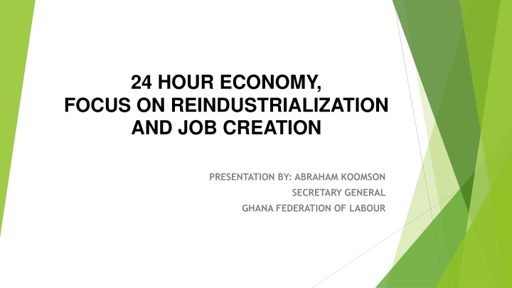 Reviving Ghana's Manufacturing Industries for Job Creation