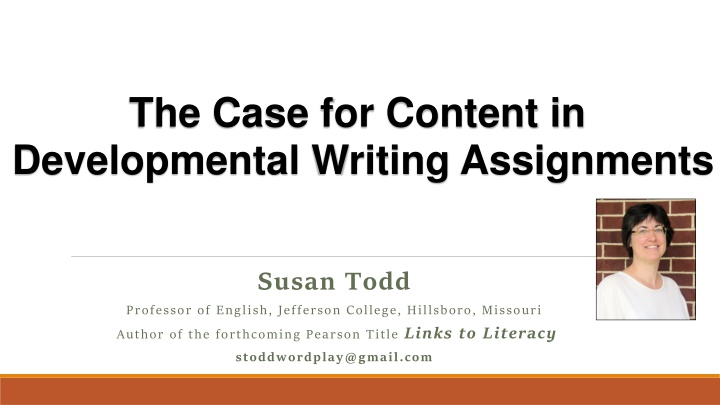 The Case for Academic Writing in Developmental Classes