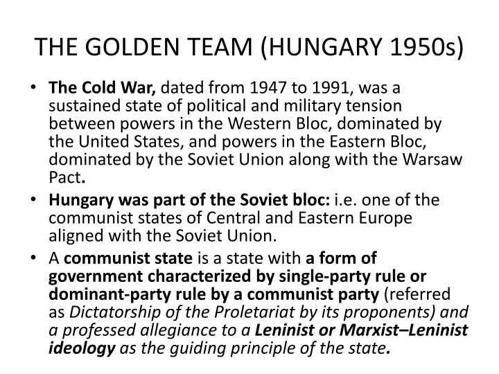 Hungarian Golden Team - Historical Achievements and Impact