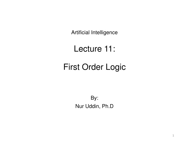 First-Order Logic in AI: Expressive Language Overview