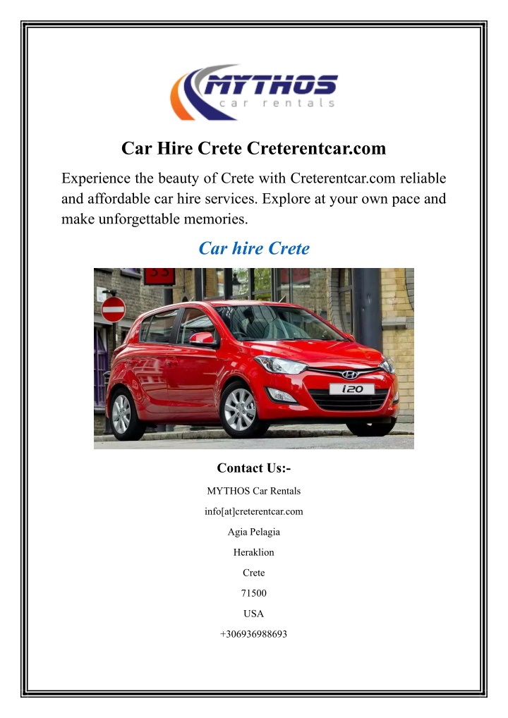 car hire crete creterentcar com n.w