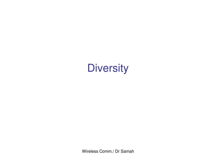 Enhancing Wireless Communication Through Diversity Techniques