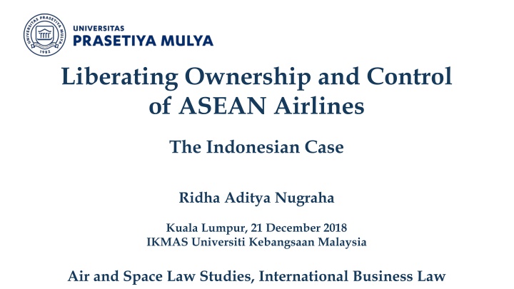 Liberating Ownership and Control of ASEAN Airlines