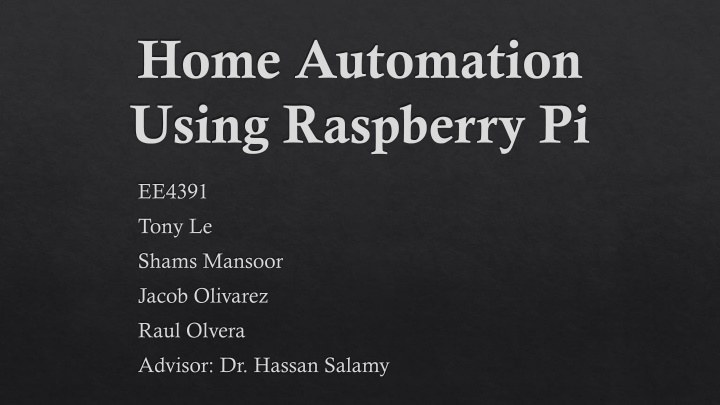 Home Automation Using Raspberry Pi - Project Overview