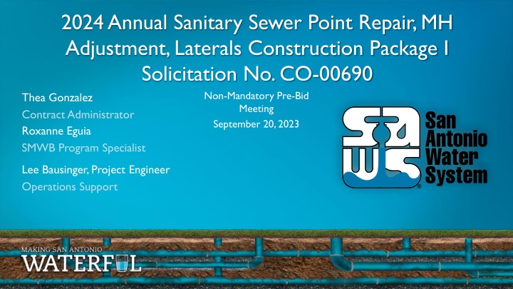 2024 Annual Sanitary Sewer Point Repair Project Overview