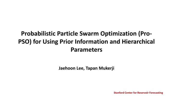 Probabilistic Particle Swarm Optimization for Using Prior Information
