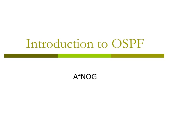 Overview of OSPF Routing Protocols