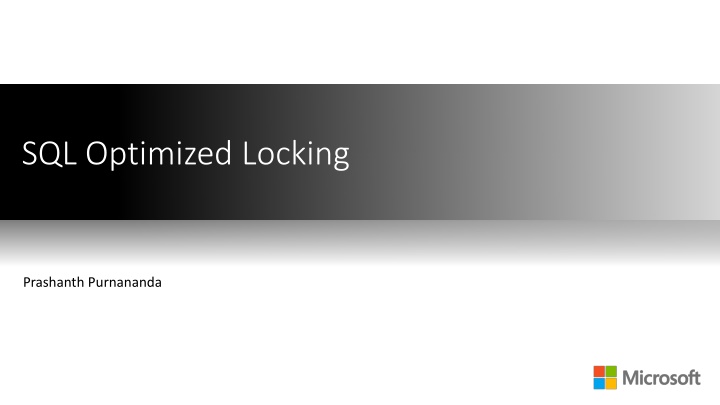 SQL Optimized Locking