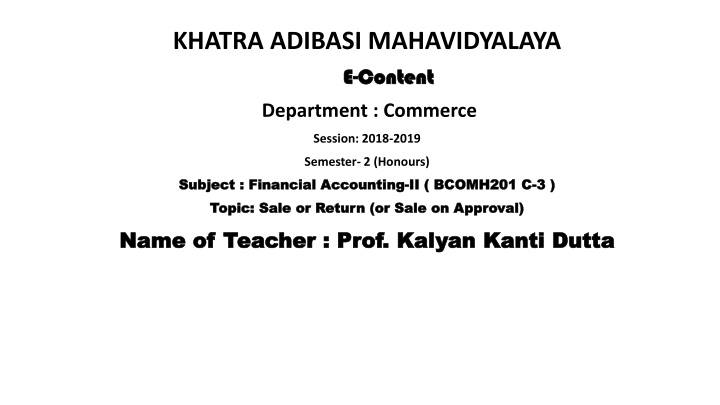 KHATRA ADIBASI MAHAVIDYALAYA
