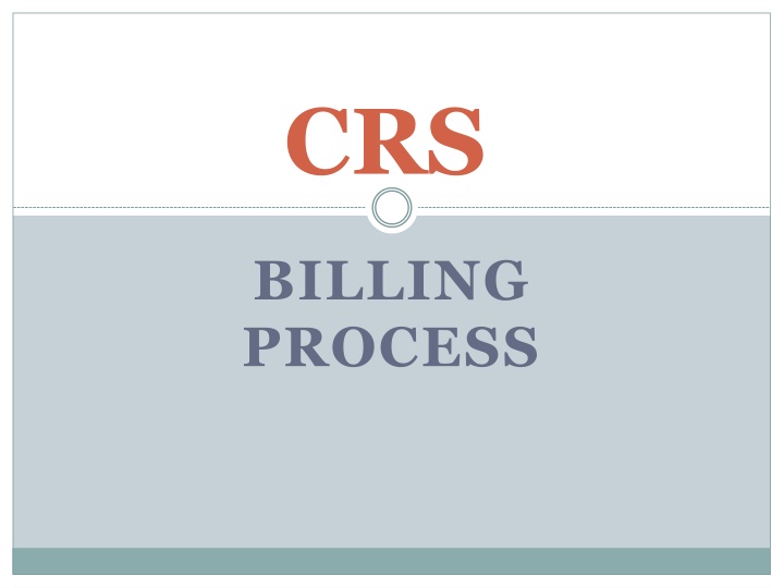 Billing Process for Individual Consumer Services