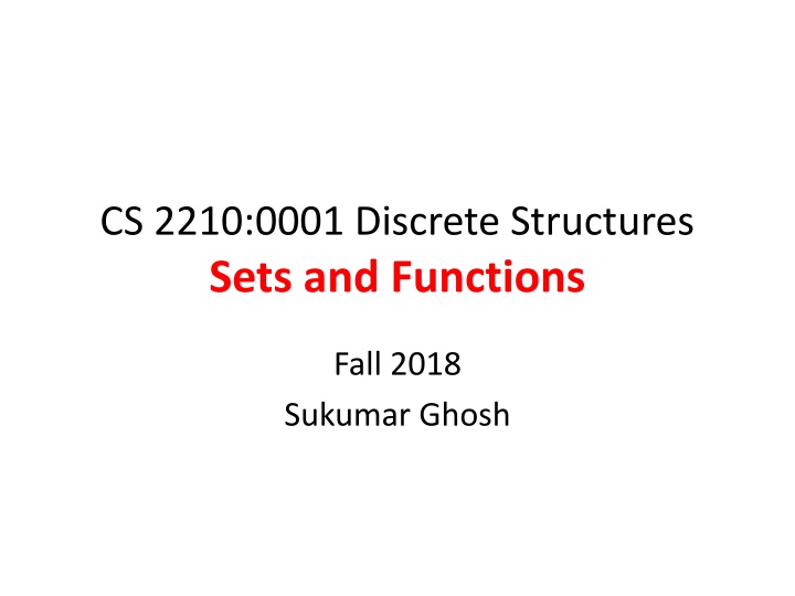 Sets and Functions