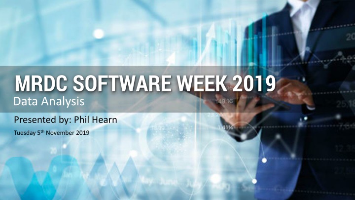 MRDC SOFTWARE WEEK 2019