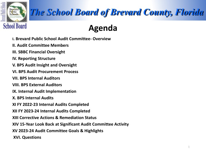 The School Board of Brevard County, Florida - Agenda