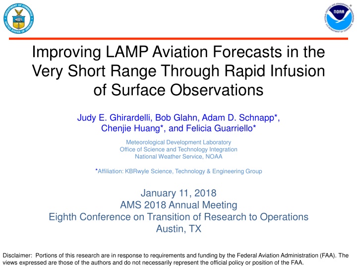 Improving LAMP Aviation Forecasts through Rapid Infusion of Surface Observations