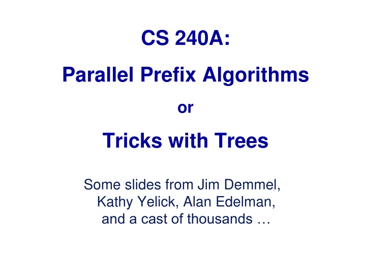 Parallel Prefix Algorithms and PRAM Model: A Theoretical Approach
