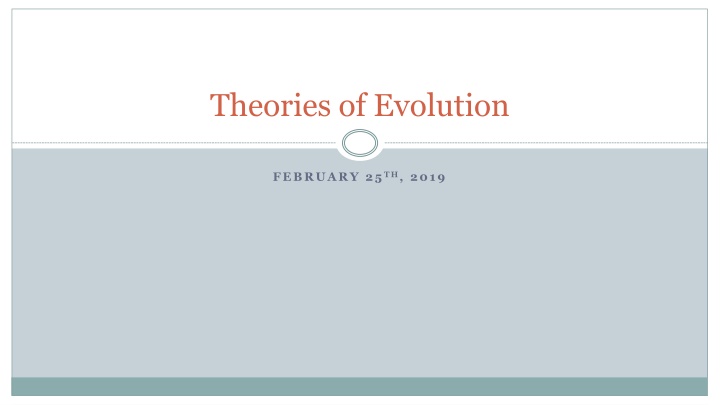Theories of Evolution