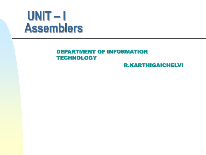 Overview of Assemblers in Information Technology