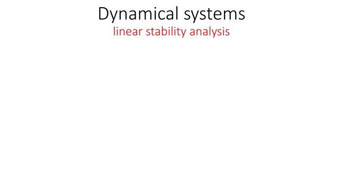 Dynamical systems