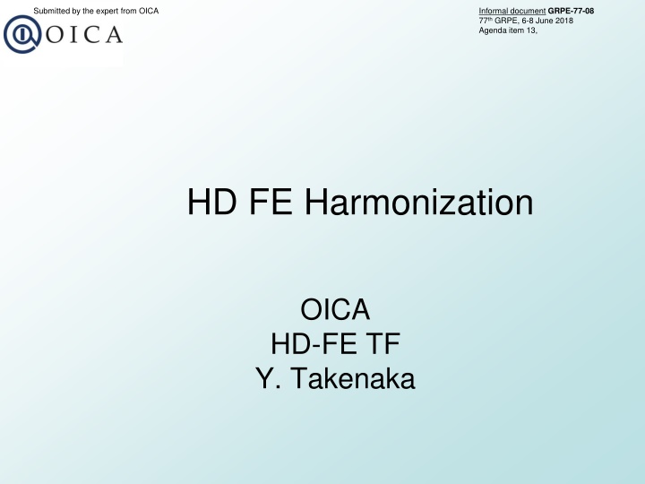 HD FE Harmonization