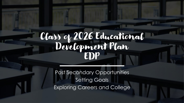 2026 Education Plan: Setting Goals & Exploring Careers