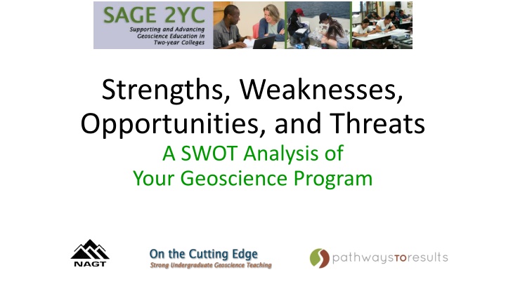 SWOT Analysis of Geoscience Program