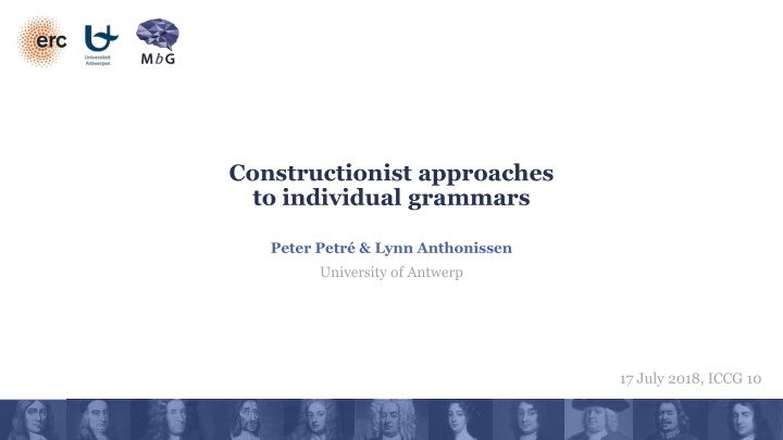Constructionist approaches  to individual grammars