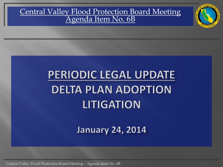 Central Valley Flood Protection Board Meeting