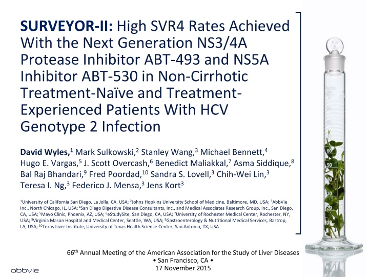 High SVR4 Rates in Non-Cirrhotic HCV Genotype 2 Patients With Next-Gen Protease Inhibitor
