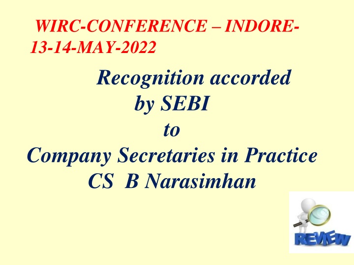 SEBI Recognized Company Secretaries and Compliance Regulations