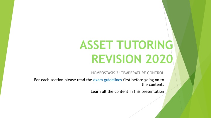 ASSET TUTORING  REVISION 2020