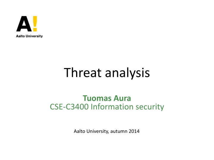 Threat Analysis and Security Measures