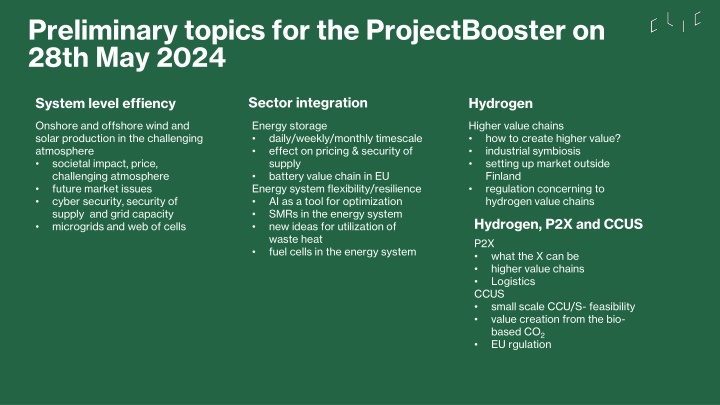 Innovating Energy Systems for High-Value Chains