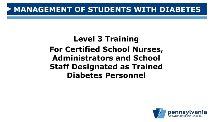 Effective Diabetes Management in Schools Training