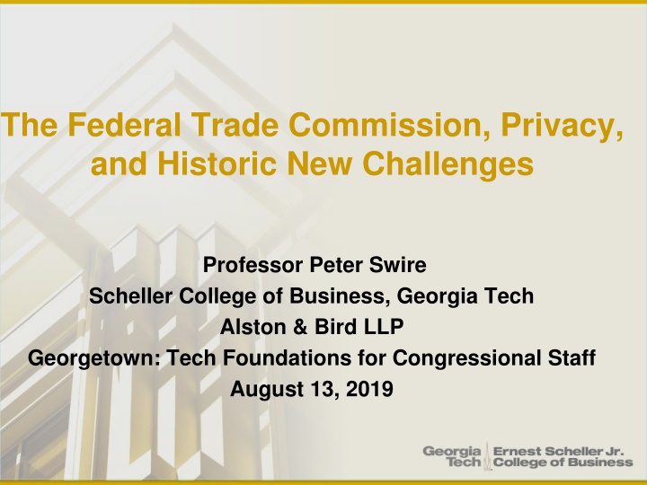 Federal Trade Commission Privacy Challenges Today