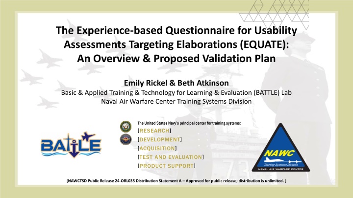EQUATE: Usability Assessment Tool Overview