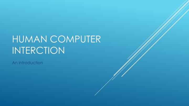 Essential Interaction: Human-Computer Systems